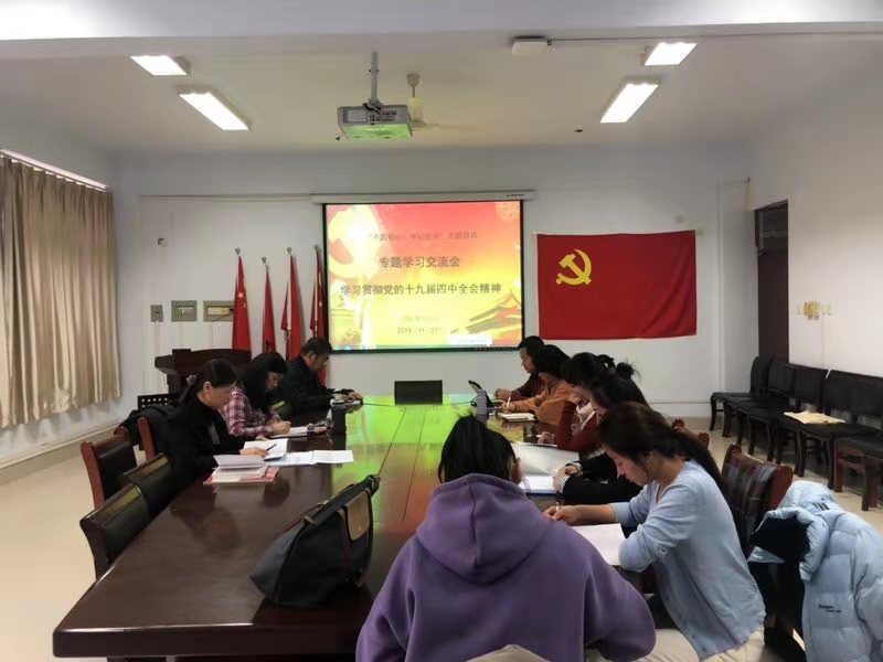 国际教育学院学习贯彻党的十九届四中全会精神会议中